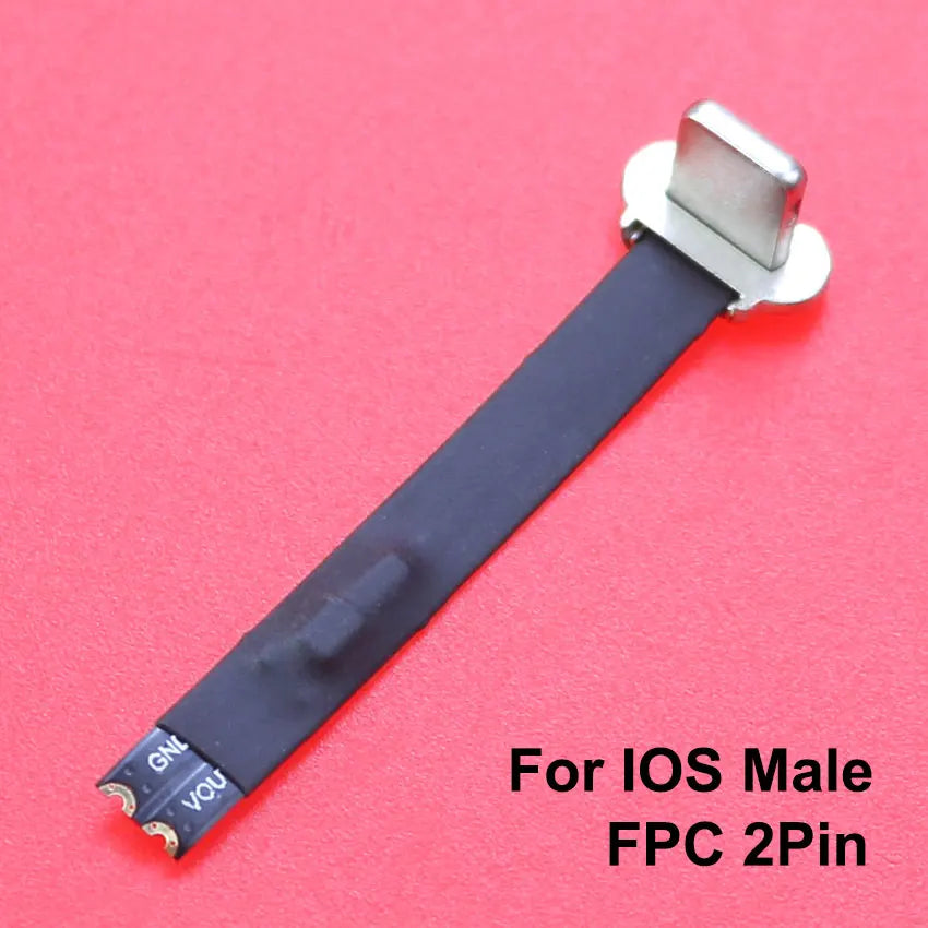Micro USB Type-C Connector FPC 2Pin 3Pin W/ Resistor R1 Soft Flat Cable Male Charging Cable Fast Charge Wire Extention For Phone