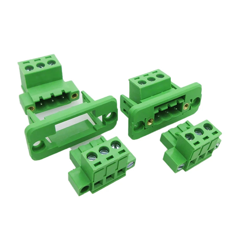 2Set 5.08mm 2P/3P/4P/5P/6P/8P/9P Panel Mmount Frame Screw Tension Sleeve EDGKM/RKM/WC Mstbt Plug PCB Terminal Block Connector