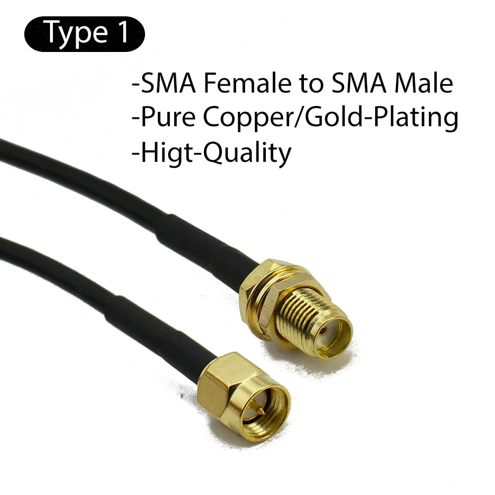RG174 SMA to SMA Cable Female to Male extension jumper Pigtail Adapter Cable my SMA Antenna cable For WIFI 3G 4G GSM Antenna