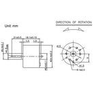 Bringsmart BLDC Motor R2418 High Speed Electric Machine 8700rpm 24V PWM Speed Adjusting CW/CCW Brushless DC Motor Customized