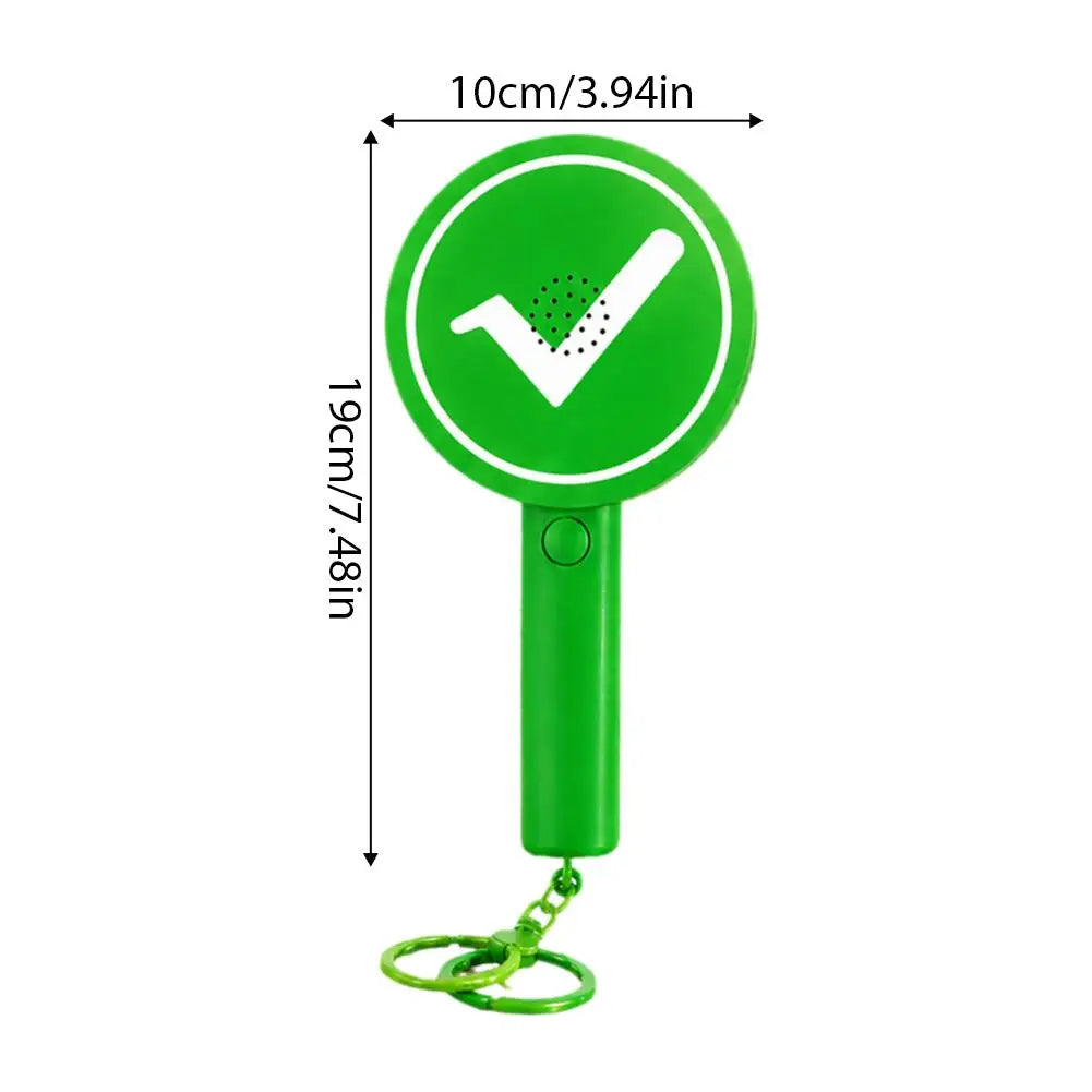 Hand‑Held Yes‑No Signal Paddle With Sound Effect Plastic Electronic Quiz Buzzer Prop For Classroom Trivia Game Interactive Toys