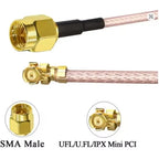 ABYN-SMA To IPX Coaxial Cable SMA Male To UFL/U.FL/MHF1 Coaxial Cable IPX To SMA Male Plug Cable Wifi Antenna Pigtail Extension