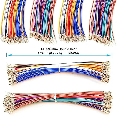 Keszoox Molex KK 3.96mm Connector Kit 2-10Pin Housing with 20AWG Cables for MX3.96 Series (MX3.96-CH)
