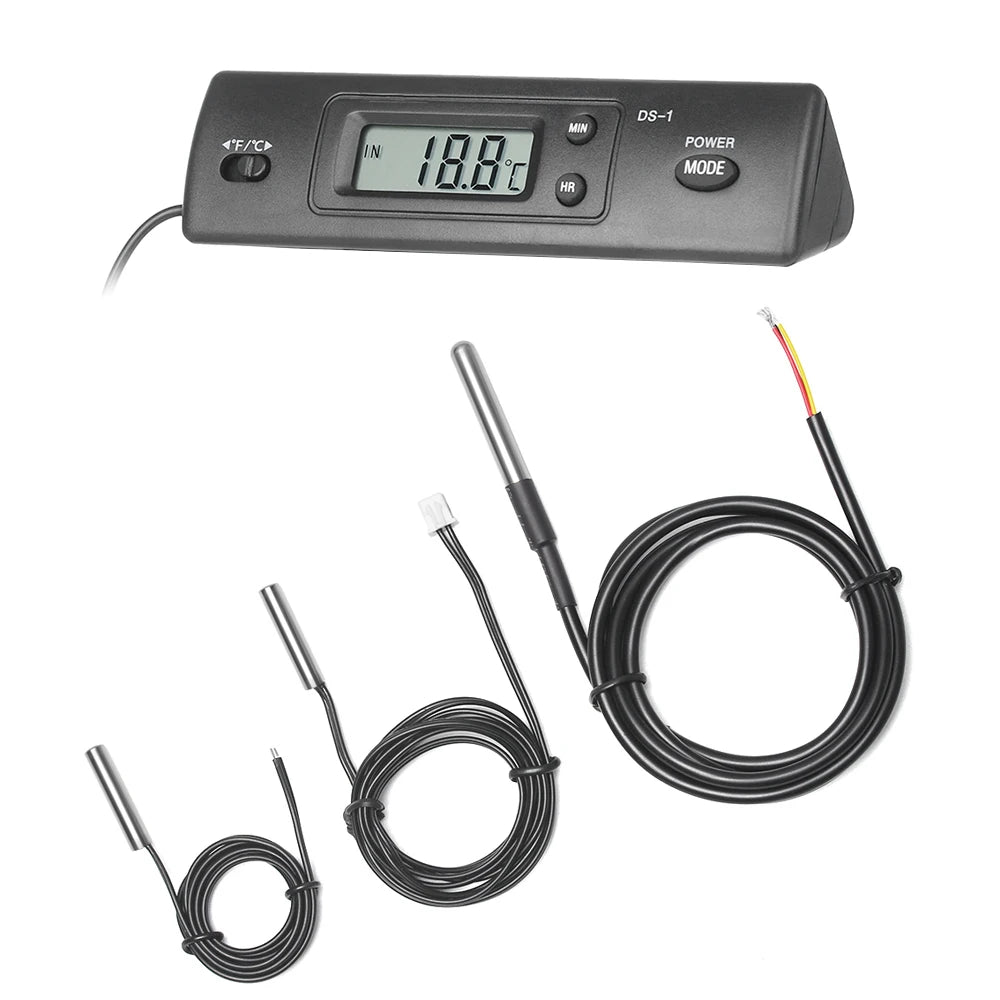 0.5/1/2/3/5/10m Temperature Sensor Accessories B3950 10K Waterproof Digital Thermal Probe DS18B20 Cables NTC Thermistor Cable