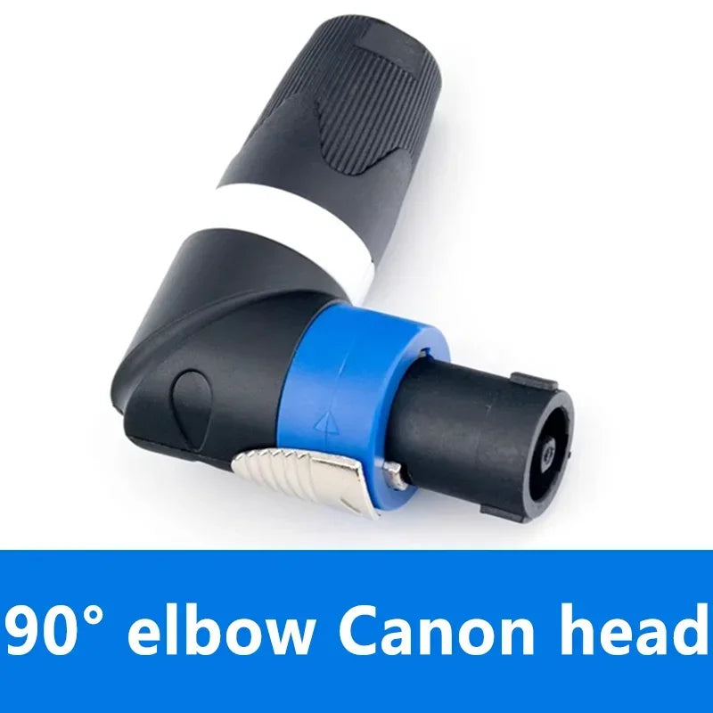 2/4/8Pcs 4Pins L-Shaped XLR Plug 90 Degree Plug Ohm Connector for Audio Speaker Speakon Led Powercon Adapter Amplifier