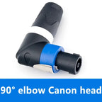 2/4/8Pcs 4Pins L-Shaped XLR Plug 90 Degree Plug Ohm Connector for Audio Speaker Speakon Led Powercon Adapter Amplifier