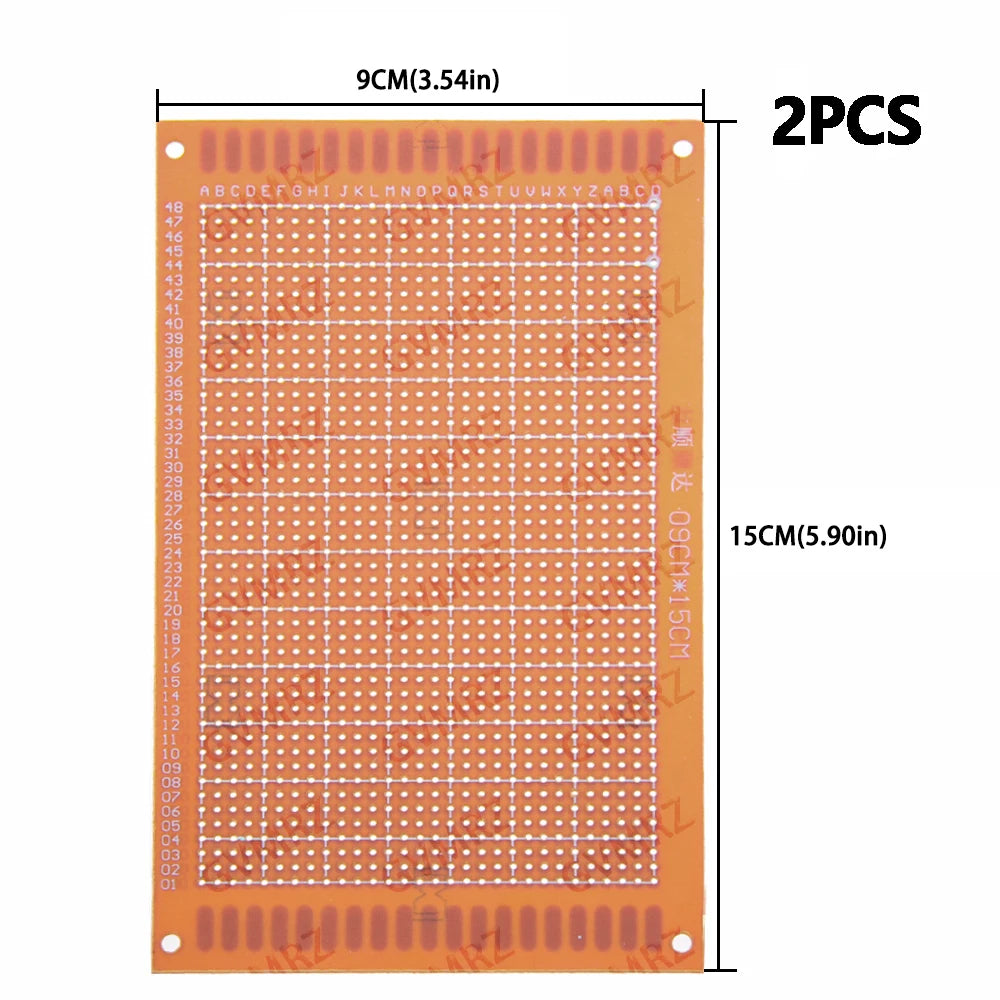 Phenolic PCB Prototype Board Universal Through Hole Perfboard for DIY Electronic Projects 9x15CM/7x9CM/5x7CM