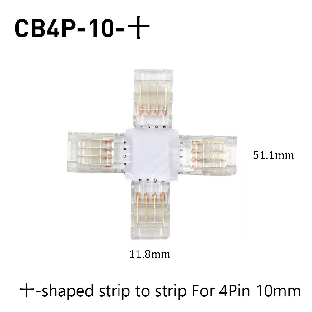 SMD Crystal Joint 2 3 4 5Pin LED Wire Connectors Solderless For 5mm 8mm 10mm Quick Terminal Block Strip Light Wire Connection