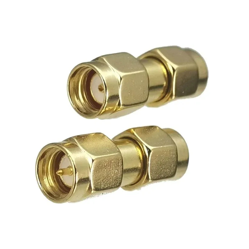 1pcs ConnSMA RP-SMA Adapter Set SMA Male/Female to RP-SMA Male/Female RF Coaxial Connector Brass 50 Ohm for WiFi Router