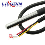 DS18b20 temperature probe temperature sensor 1M 2M 3M DS1820 Stainless steel package Waterproof 18B20 100cm/200cm/300cm