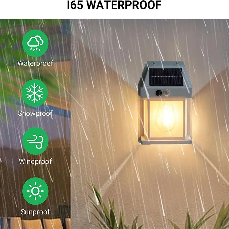 Solar Wall Lights Outdoor Tungsten Waterproof Wireless Motion Sensor Security Lamps Dusk to Dawn Lighting for Garden 1~8PCS 2026