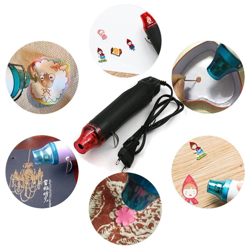 Hot Air Gun 220V Electric Power Hot Dryer Mini Heat Gun Reliable Soldering Temperature Blower DIY Crafts Shrink Tubing Car Wrap
