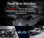 Solar Wireless Tire Pressure Monitoring System TPMS Auto Security Alarm Device Digital Colorful Display With 4 sensors