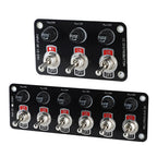 3/6 Gang Toggle Switch Panel On/Off Rocker Toggle Switch with 10A Fuse Racing Cars RV Camper Marine Boat Yacht 12V/24V Switches
