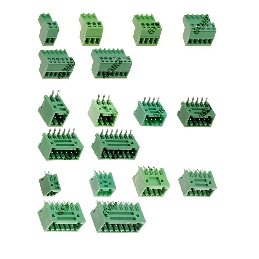 5PCS 2P 3P KF15EDG 2.54mm PCB Screw Terminal Block 2 ~ 12 Pin 15EDG 2.54 Male Plug Female Socket Pin Header Wire Connector 12P