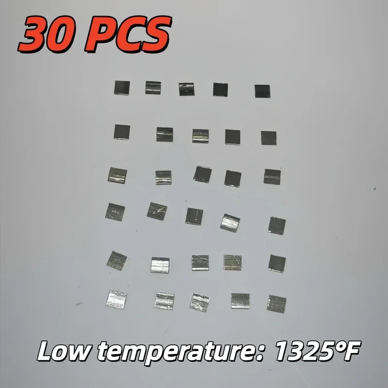 10/30Pcs Silver Solder Sheets  - High/Med/Low Temp DIY Jewelry Welding Supplies  Jewelry Processing Tool