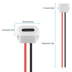 8PCS USB Power Connector USB-C Plug to 2 Pin Bare Wire Open End Connector Type C Female Chassis Waterproof Extension Power Cable