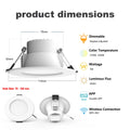 1-10PCS 5W Smart LED Downlight WiFi Ble Ceiling Lamp RGB Lamp APP Remote Control Color Changing Light for Google Alexa Home