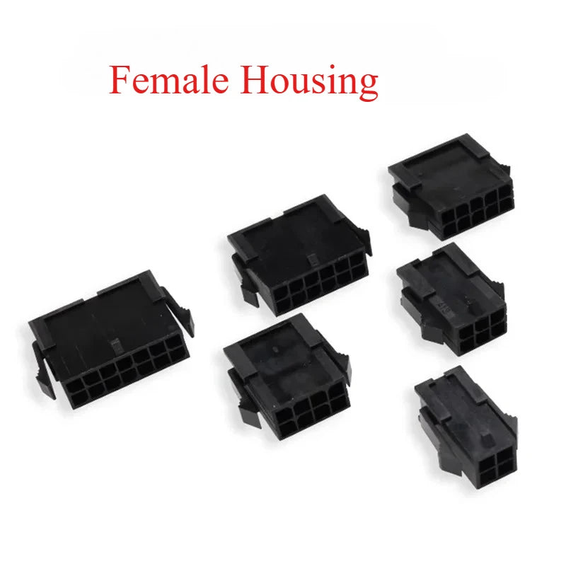 10PCS MX3.0 3.0mm Pitch Micro-Fit 3.0 Double Row Connector Housing 2*1/2/3/4/5/6-12Pin Male Female Housing Terminal 43030 43025