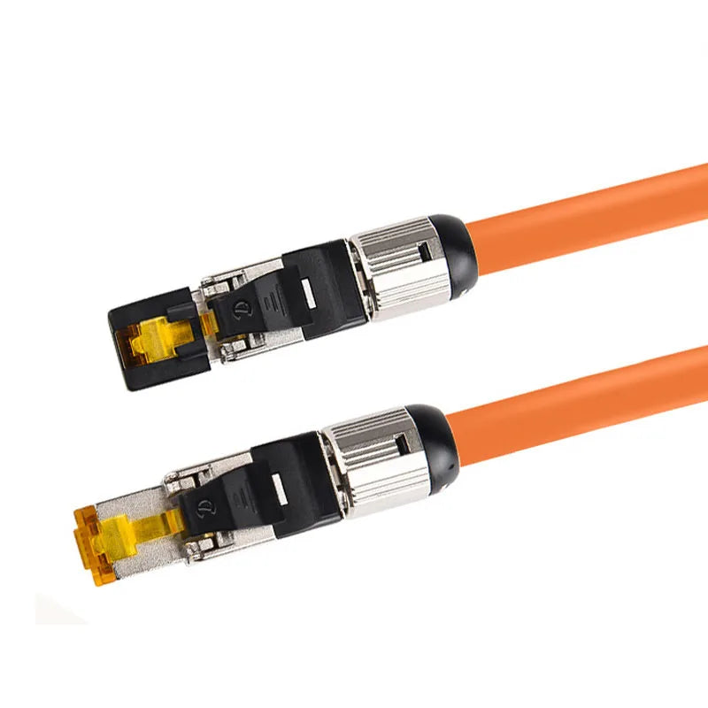 2/6/10Pcs RJ45 CAT6A Cat7 CAT8 Connectors Tool-Free Zinc Alloy Shielded 10G Ethernet Termination Plugs for 23AWG SFTP Cables