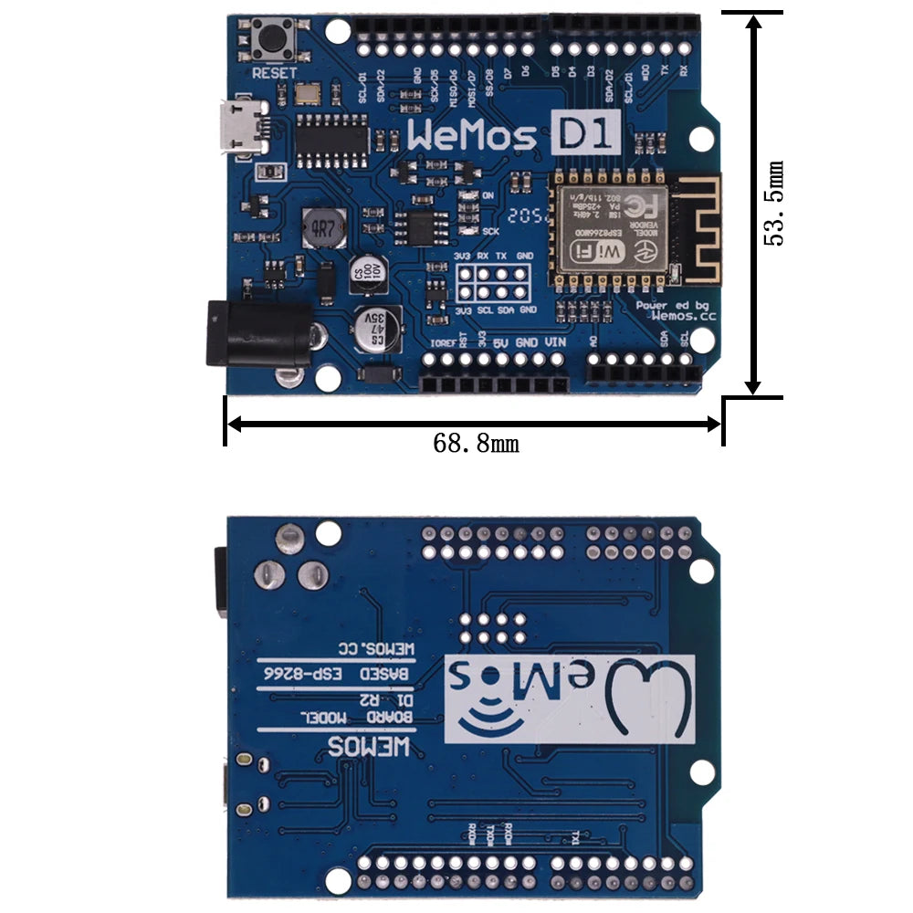 ESP-12E WeMos D1 R2 UNO R3 CH340 CH340G WiFi Development Board Based ESP8266 Shield Smart Electronic For Arduino Compatible IDE