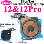 EmmaHelp 1pc For iPhone 13 Pro Max 16 14 15 8 Plus XR Wireless Charging Coil With Volume Flex Flash Charger Panel Sticker