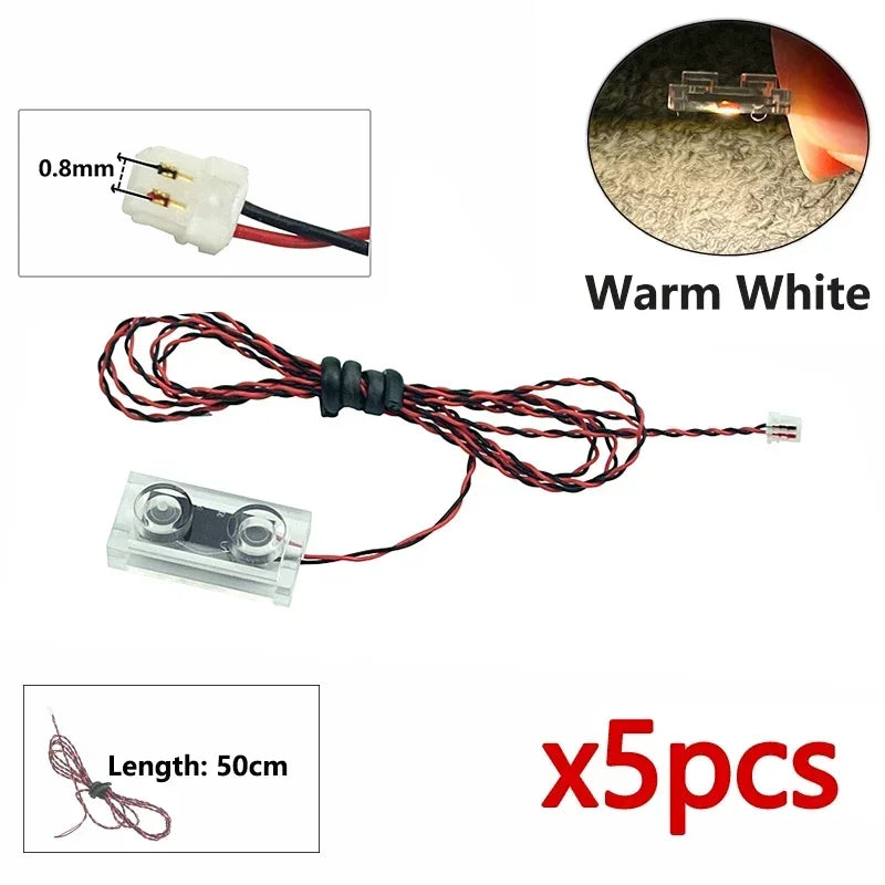 Flash Lamp City Street Light Bricks DIY 0.8mm Pin 1x1 1x2 1x4 Length 50cm SMD LED 2835  Remote Control Building Block