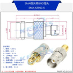 2PCS BNC to SMA Connectors SMA BNC Adapter Male to Female for Antenna/Extension Cable SMA to BNC RF Connector Kits ﻿