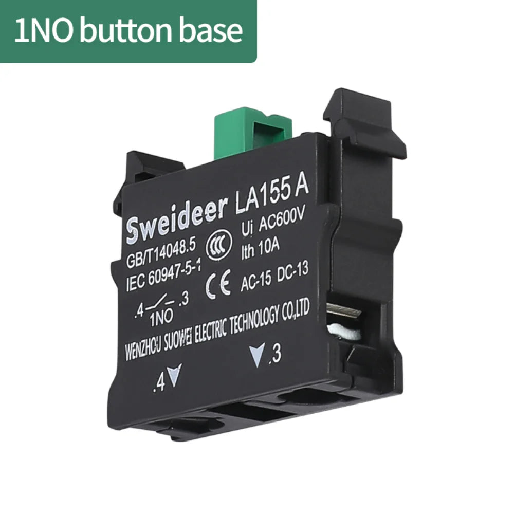 30mm Button Switch Waterproof Momentary Reset Self Locking Power Push Button Switch Flat Head 10A 1NO 1NC 2NO Red Green Yellow