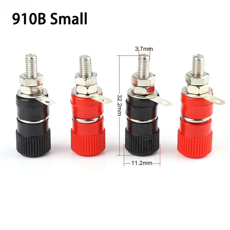 10 PCS  JS-910B 999B Binding Posts Terminals 4mm Banana Plug Socket 4mm Terminal Connector for Amplifier Arduino
