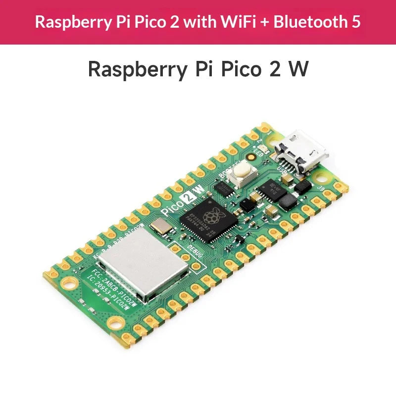 Raspberry Pi Pico 2 W Microcontroller Development Board Dual-core, Dual-architecture Processor Supports Wifi Bluetooth