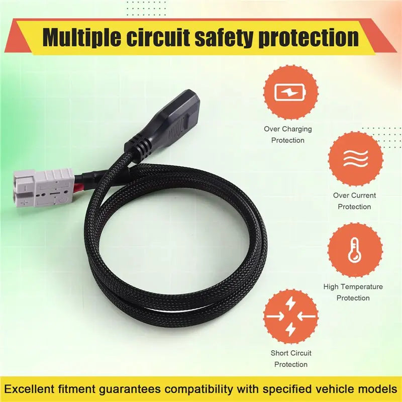 FULL-8AWG Cable XT150 To Anderson Cable For Portable Power Station , Extra Battery Cable For Ecoflow Delta