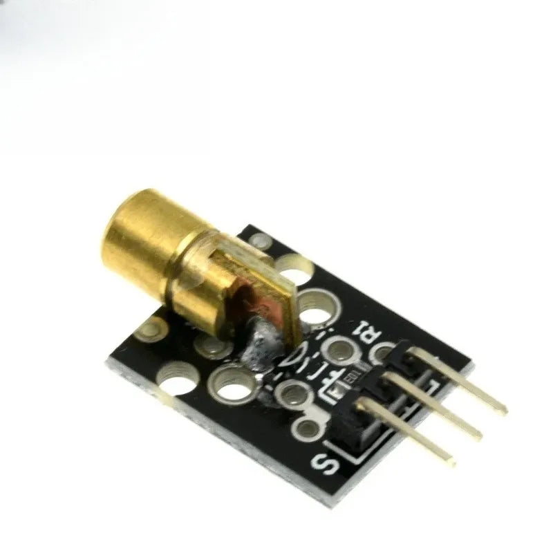 1-100pcs KY-008 Red Laser Module 650nm 3-Pin Dot Diode Transmitter with Copper Head for Arduino, AVR, PIC & MEGA 2560