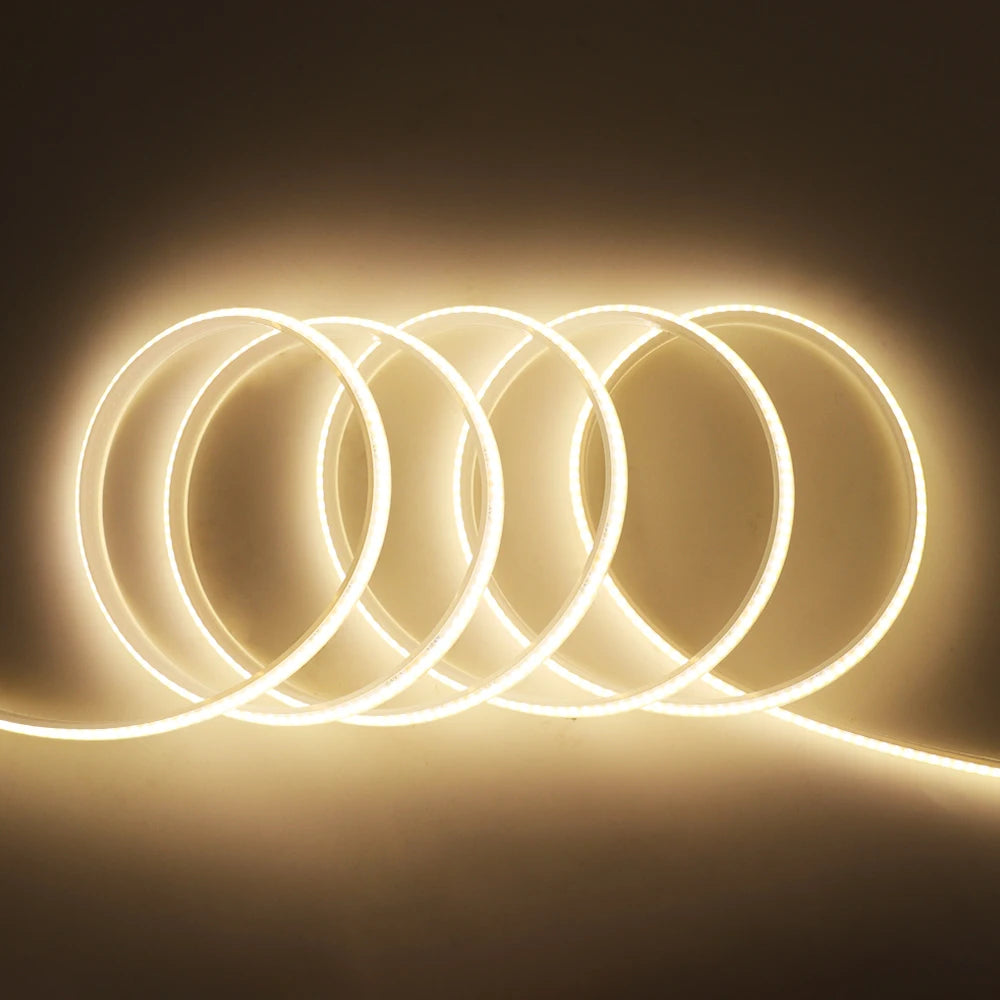 12V 24V COB LED Strip Light IP68 IP67 Waterproof Flexible Led Lamp 320LED 5m 10m 15m 0.5m 1m High Density Bright Liner Lighting