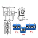 10/20/50Pcs/lot Pitch 5.0mm KF301-5.0-2P KF301-3P KF301-4P Straight Pin 2P 3P 4P Screw PCB Terminal Block Connector Blue Green