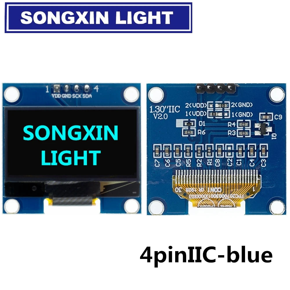 1.3" OLED Module 1.3 inch Display Module White/Blue 128X64SPI/IIC I2C Communicate Color 1.3 Inch OLED LCD LED Display Module