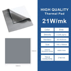 21W/mK Thermal Conductivity Thermal Pad 2.25mm 100x100mm CPU Heatsink Cooling Conductive Thermal Silicone Pad Thermal Insulation