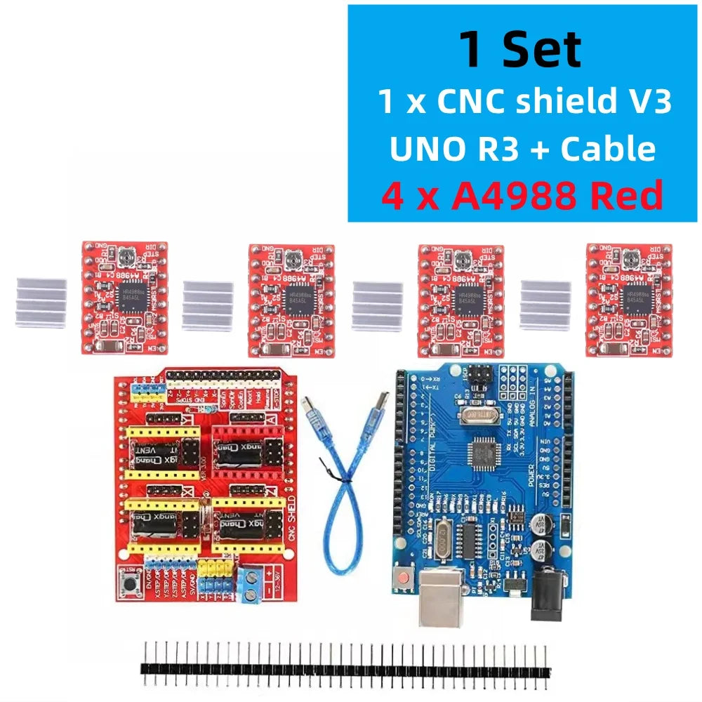 New CNC Shield V4 shield v3 Engraving Machine / 3D Printer / A4988 Driver Expansion Board for arduino Diy Kit
