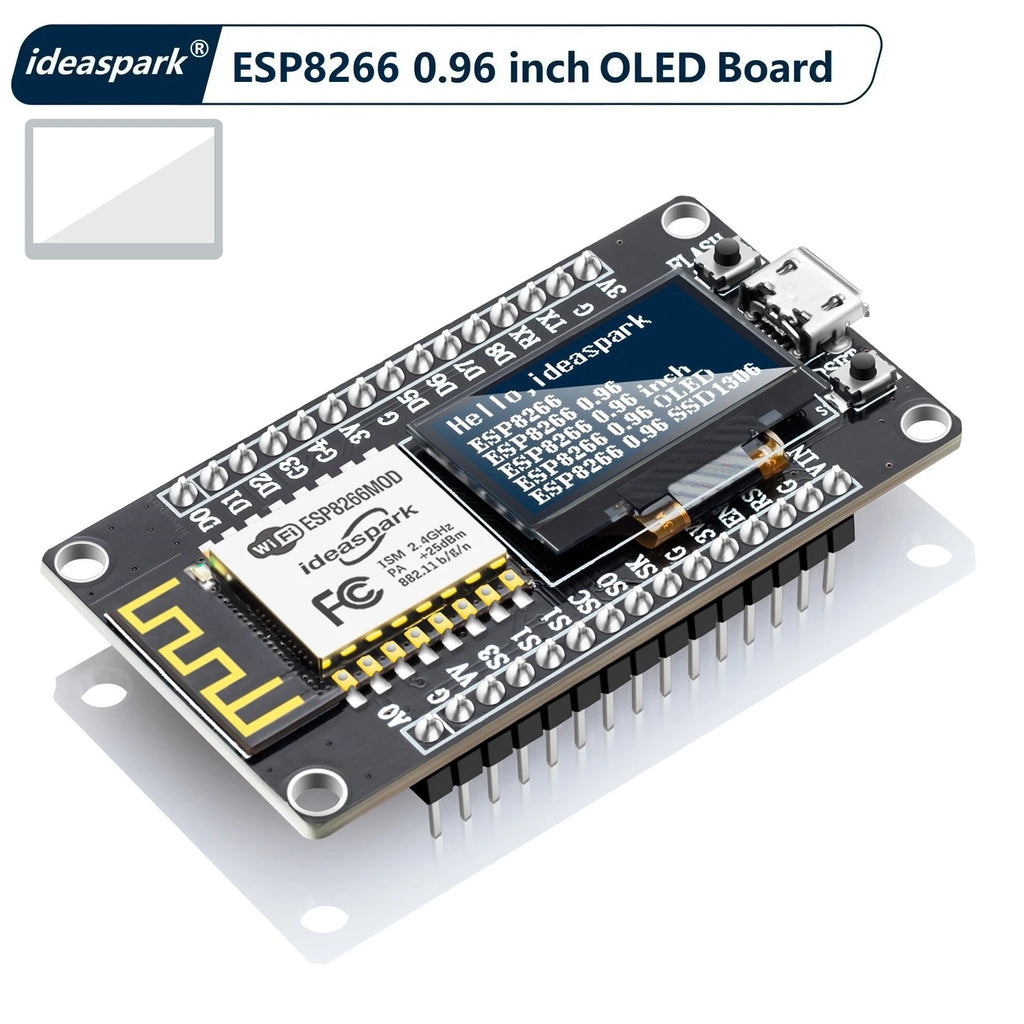 NodeMCU ESP8266 Development Board with 0.96‘’ OLED Display,CH-340,ESP-12E WiFi Module,Micro USB for Arduino/Micropython ESP8266