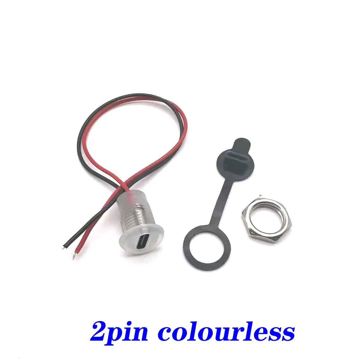 USB 2P/4P/5P/6P Connector Type-C Waterproof with PH 2.0 Nut Locking Plate Female Waterproof High Current Fast Charging Jack Port