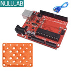 Compatible with Arduino Uno R3 Development Board ATmega328P Microcontroller Module Main Control Board Multicolor USB-B Cable