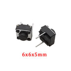 20/50/100 Pcs Micro Tactile Switch Momentary Tact DIP Switch 2 Pin 6 X 6 mm Micro Touch Push Button Switch High 5 mm 6 mm 7 mm 8