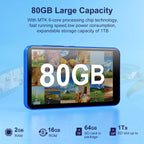 Diofox MP3/MP4 Player Android 4.0 Inch Touch Screen 2+16GB Bluetooth 4.1 Dual‑Band WiFi TF Card Expandable Up To 512GB Portable
