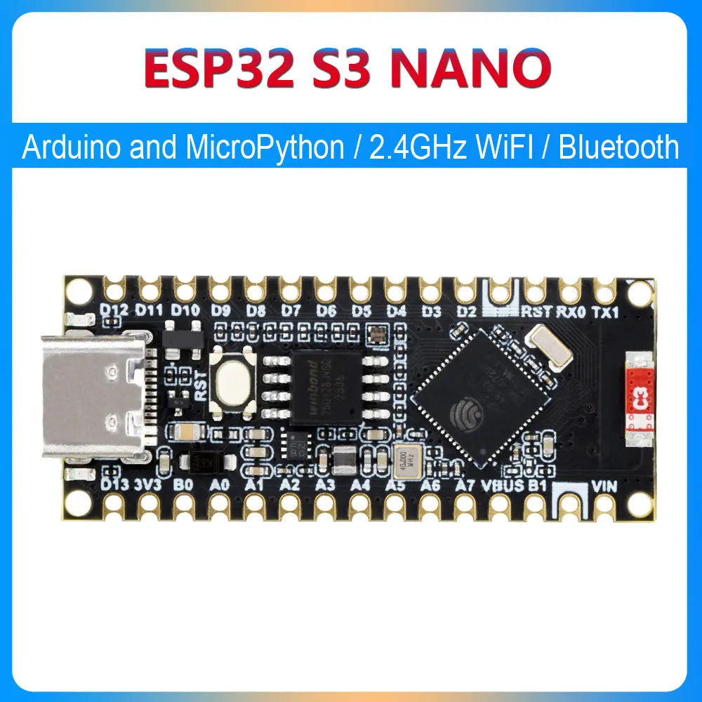 ESP32-S3 Nano ESP32-S3R8 board Band 2.4GHz Wi-Fi and Bluetooth  Internet of Things MicroPython compatible with Arduino Nano