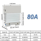 10A 25A 40A 60A 80A 100A Single Phase Slim SSR Solid State Relay With Heat Sink Industrial Relay DIN Rail Mount