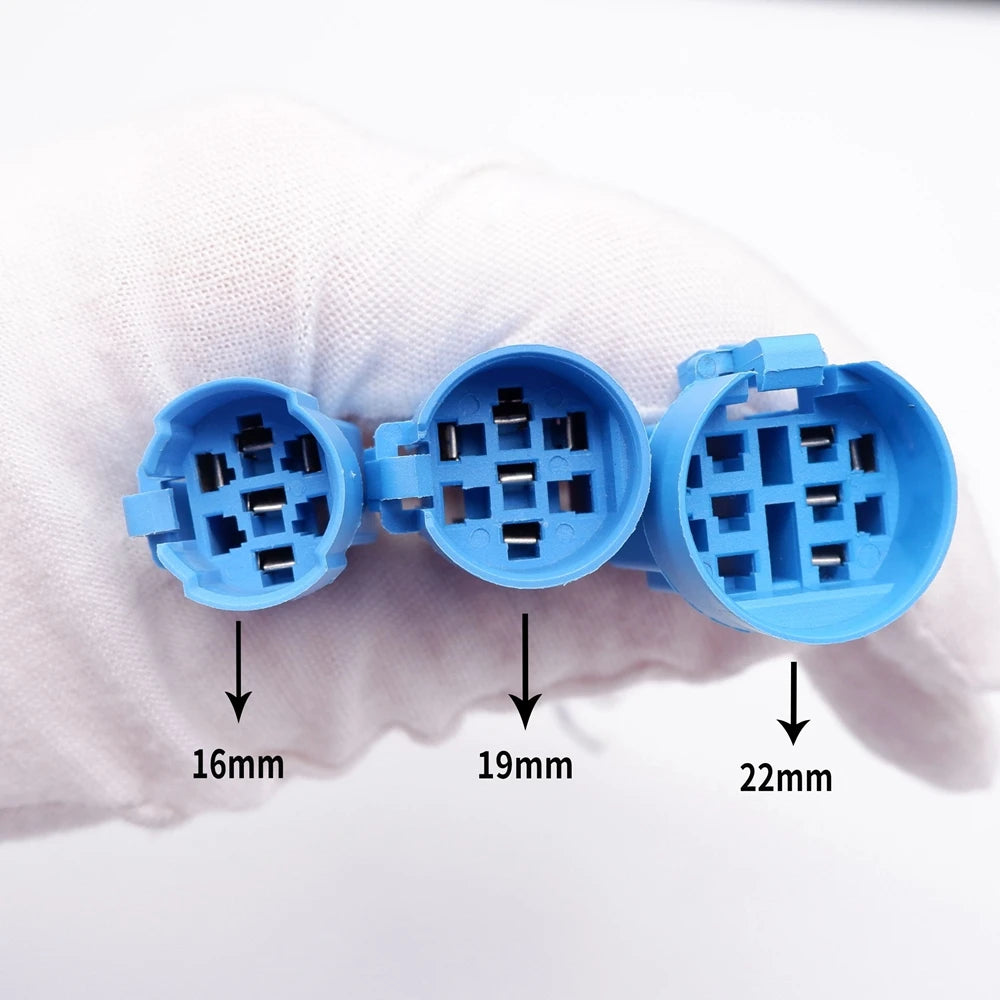 5PCS 16/19/22MM Waterproof Metal Push Button Switch LED Light Momentary Latching Car Engine Power Switch Socket 5V 12V 24V 220V