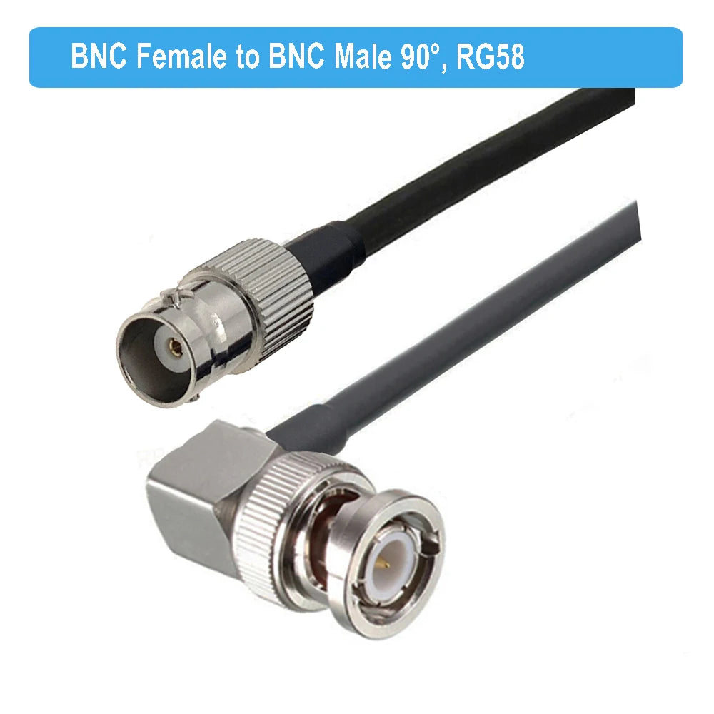 BNC Male to BNC Female Jack RF Adapter Pigtail RG58 Cable 50 Ohm RF Coaxial CCTV Camera Extension Cord RF Coax Jumper