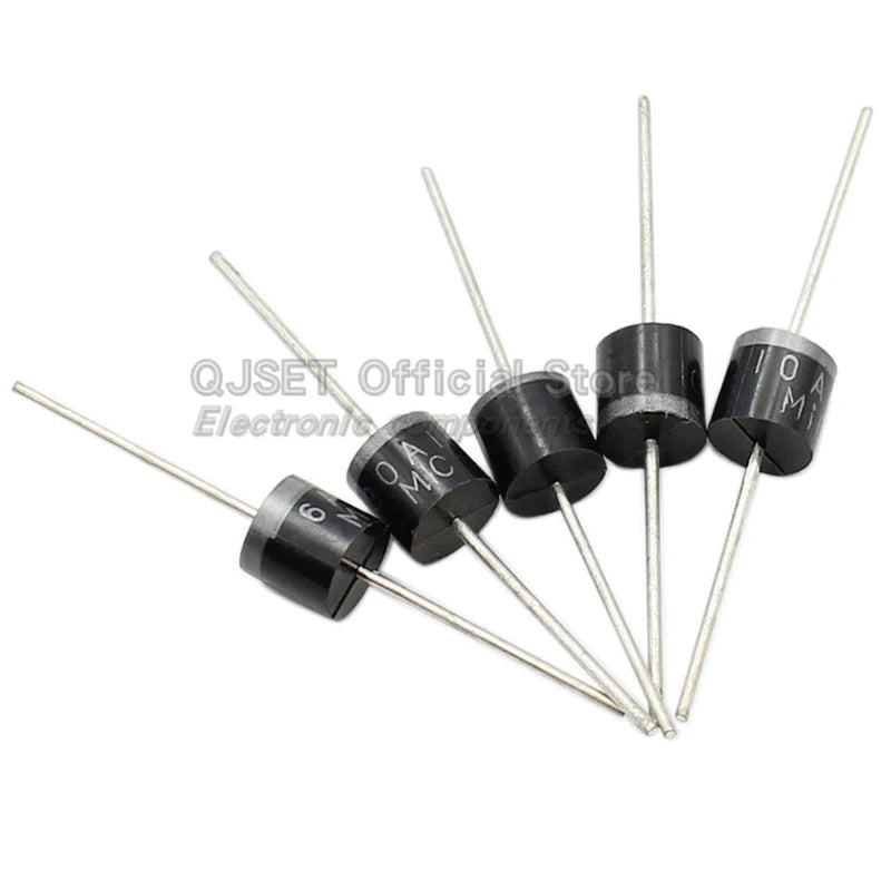 20pcs 6A10 10A10 20A10 30A10 DIP Rectifier Diodes 6A 10A 20A 30A 1000V R-6 High Voltage High Current Backflow Prevention Diode6A