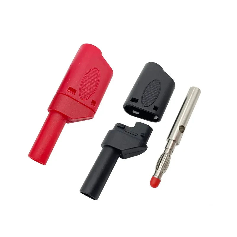 20Pcs Retractable Sheath Stackable 4mm Banana Plugs Nickel-plated Lantern Plug  Solder Banana Plug Connector with Sheath