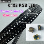 Highlight 0402 RGB SMD LED, Common Anode/Common Cathode, Water-clear, 1010 Full Color Red-Green-Blue 0404 Lamp Beads